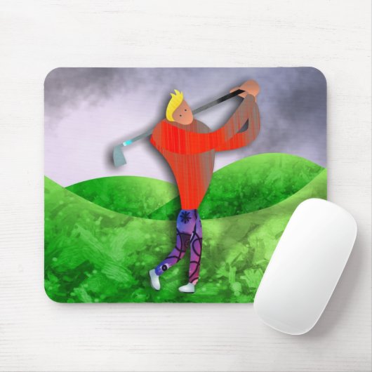 Golf Mousepad mit Golfer Swinging (Mit Mouse)