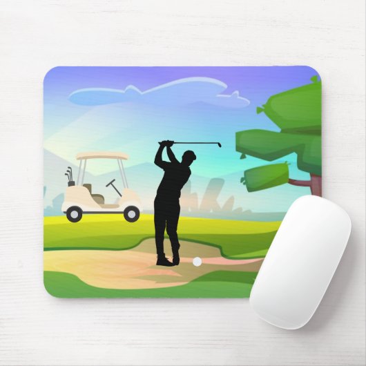 Golf Mousepad mit Golfer Swinging (Mit Mouse)