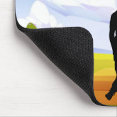 Golf Mousepad mit Silhouette Golfer (Ecke)
