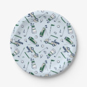 Golf-Muster-Papierteller Pappteller (Vorderseite)