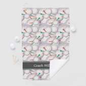 Golf-Muster personalisiert Golfhandtuch (Insitu)