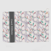 Golf-Muster personalisiert Golfhandtuch (Horizontal)