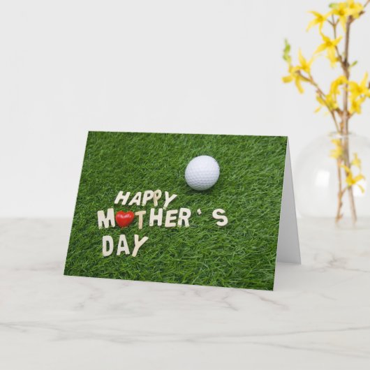 Golf Mutter-Day Geschenk für Mutter mit Golfball  Karte (Gelbe Blume)