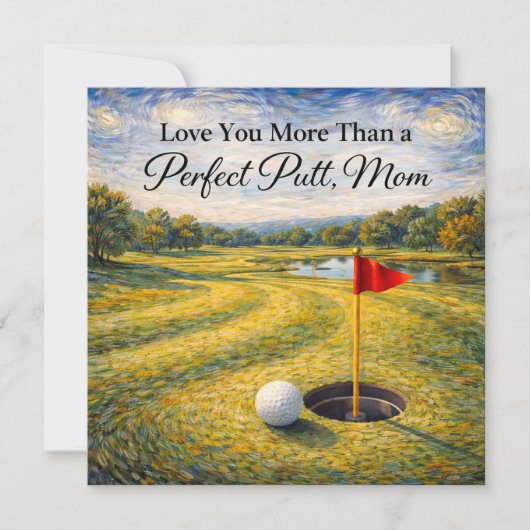 Golf-Muttertagskarte für Mama  Karte (Vorderseite)