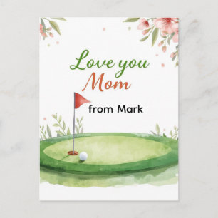 Golf-Muttertagskarte für Mama  Postkarte