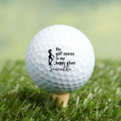 Golf My Happiness Lady theme Golf Balls Golfball (Insitu T-Shirt)