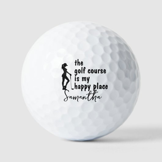 Golf My Happiness Lady theme Golf Balls Golfball (Vorderseite)