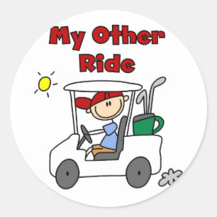 Golf My Other Ride T-Shirts und Geschenke Runder Aufkleber