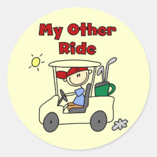 Golf My Other Ride T-Shirts und Geschenke Runder Aufkleber