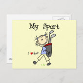 Golf My Sport T - Shirt und Geschenke Postkarte (Vorne/Hinten)