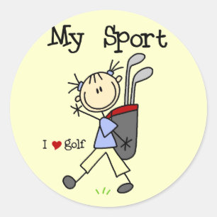 Golf My Sport T-Shirts und Geschenke Runder Aufkleber