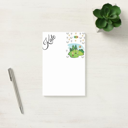 Golf nach dem Mitnehmen Post-it Klebezettel (Büro)