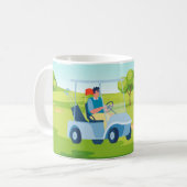 Golf nach dem Motto Golfer Kaffeetasse (Vorderseite Links)