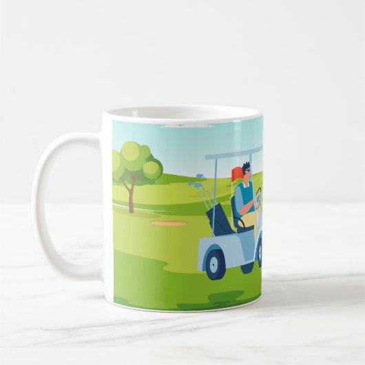 Golf nach dem Motto Golfer Kaffeetasse (Links)
