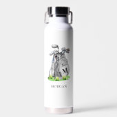 Golf Namensmonogramm Trinkflasche (Vorne)