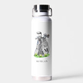 Golf Namensmonogramm Trinkflasche (Rückseite)