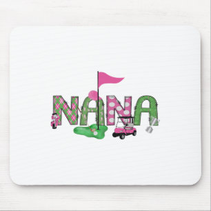 Golf Nana Pink Hole in einem Golf 1. Geburtstagski Mousepad