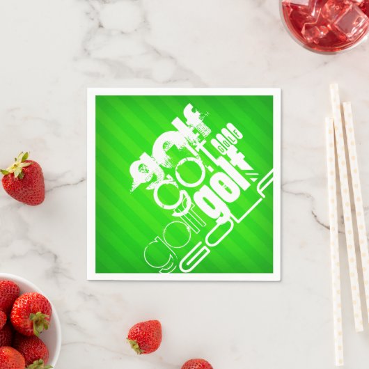 Golf; Neon Green Stripes. Serviette (Beispiel)