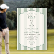Golf-Neuling im Club geschlechtsneutrale Babyparty