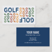 Golf Niedlich farbig Visitenkarte (Vorne/Hinten)