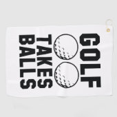 Golf nimmt Balls Golfhandtuch (Horizontal)