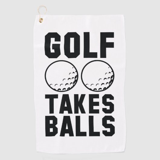 Golf nimmt Balls Golfhandtuch (Vorderseite)