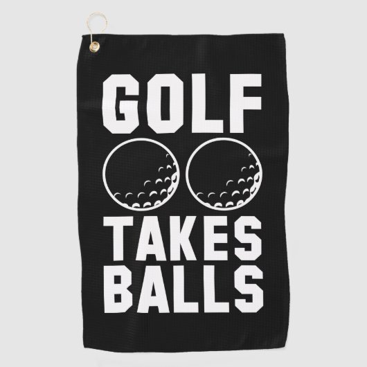 Golf nimmt Balls Golfhandtuch (Vorderseite)