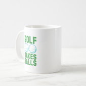 Golf nimmt Balls Kaffeetasse (Vorderseite Links)