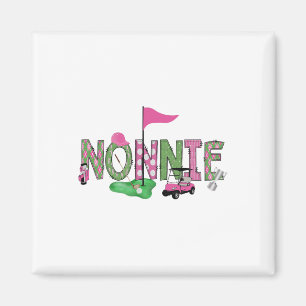 Golf Nonnie Pink Hole in einem Golf 1. Geburtstag Magnet