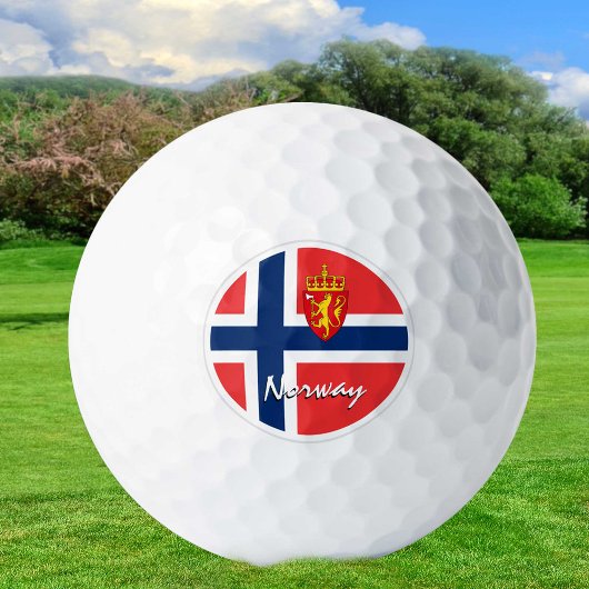 Golf Norwegen & Norwegische Flagge / Golf Ball