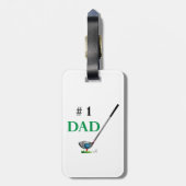 GOLF Nummer 1 VATER, Golfclub, Cool Gepäckanhänger (Rückseite vertikal)