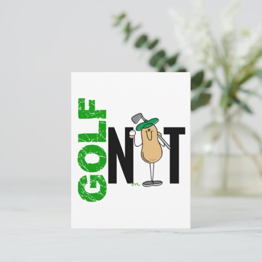 Golf Nut 1 Postkarte (Stehend Vorderseite)