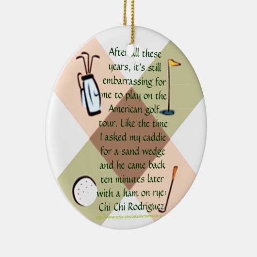 "Golf Nut Ornament" Keramikornament (Rechts)