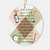 "Golf Nut Ornament" Keramikornament (Links)