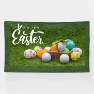 Golf Oaster mit Kugeln und Eiern für Golfer Banner