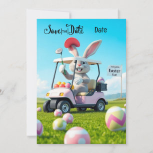Golf Oaster Save the Date Einladung - Bunny
