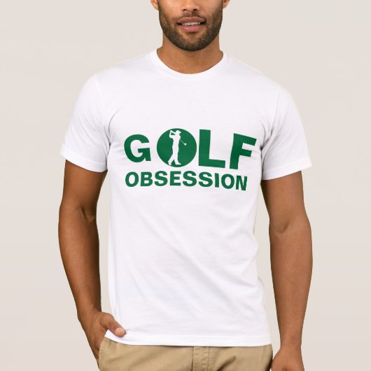 Golf Obsession Green White T - Shirt (Vorderseite)