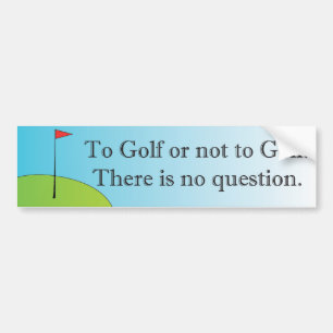 Golf oder Autoaufkleber nicht Golf spielen