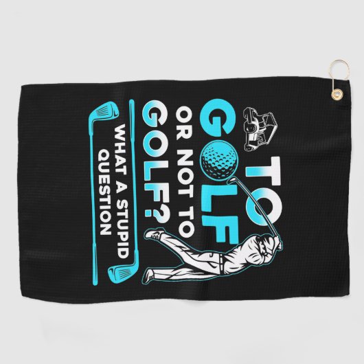 Golf oder Golf nicht Golfhandtuch (Horizontal)