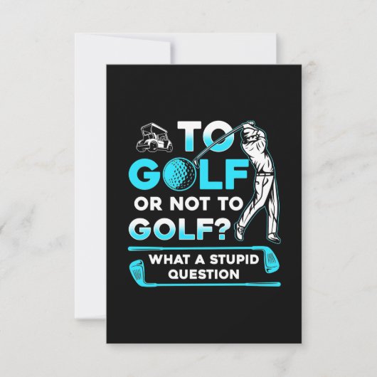 Golf oder Golf nicht RSVP Karte (Vorderseite)