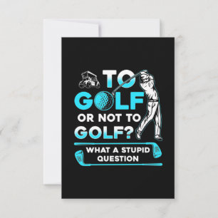 Golf oder Golf nicht RSVP Karte