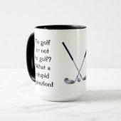 Golf oder Wecker-Tasse nicht Golf spielen Tasse (Vorderseite Links)