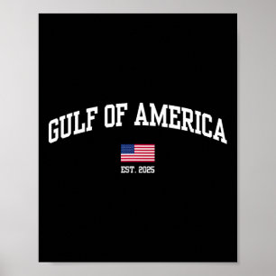 Golf of US America Est 2025 American Flag Patriot Poster