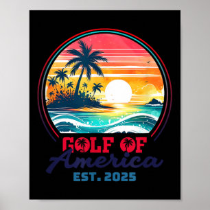 Golf of us America Est 2025 Retro Vintag Beach _1 Poster