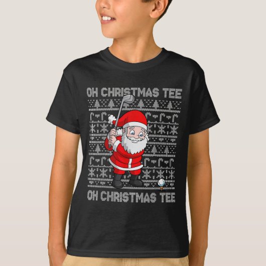 Golf Oh Christmas Tee Santa Claus Golfer Golfing S (Vorderseite)