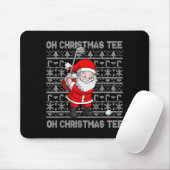 Golf Oh Christmas Tee Santa Claus Golfer Golfing S Mousepad (Mit Mouse)