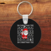 Golf Oh Christmas Tee Santa Claus Golfer Golfing S Schlüsselanhänger (Vorderseite)