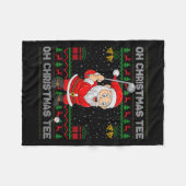Golf Oh Christmas Tee Santa Playing Golf Golfer Ug Fleecedecke (Vorderseite (Horizontal))