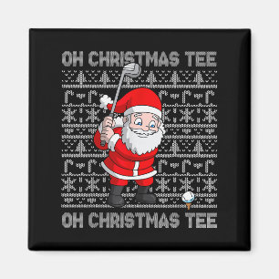 Golf Oh Weihnachts-T-Shirt Santa Claus Golfer Golf Magnet