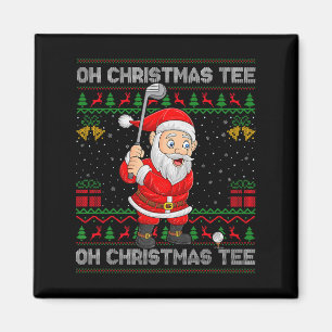 Golf Oh Weihnachts-Tee Santa spielt Golf Golfer hä Magnet